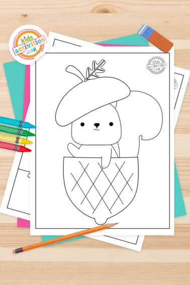 Acorn Coloring Pages Feature Image