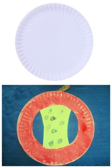 Apple Core Paper Plate Craft - Kids Activities Blog