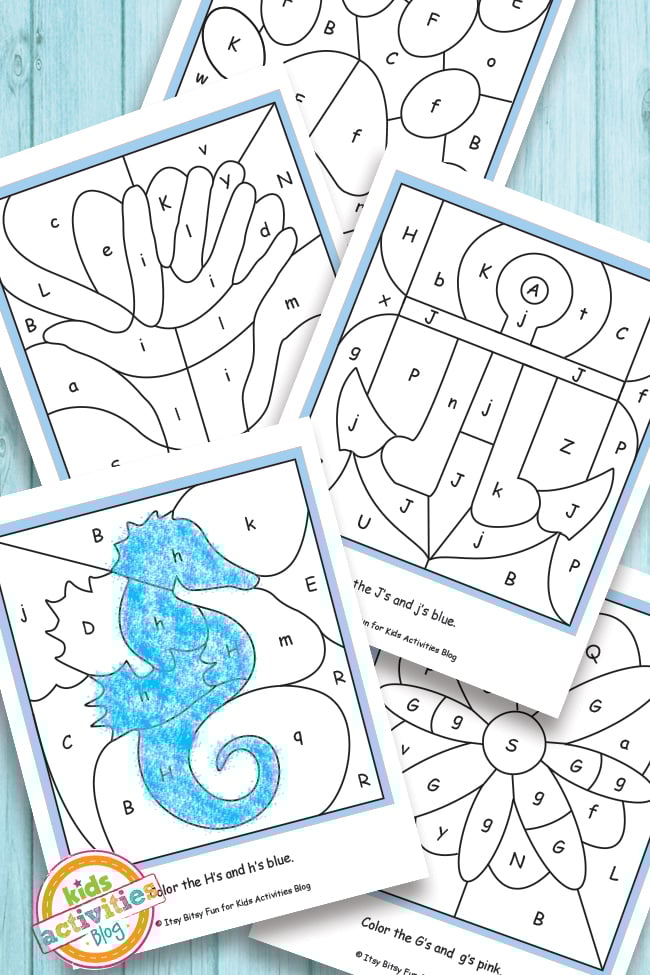 Color by Letter printable game for kids - Kids Activities Blog