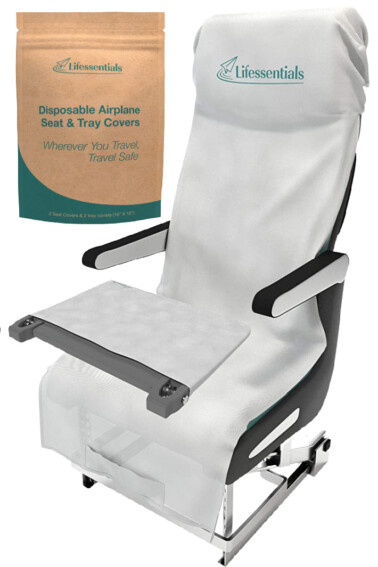 Disposable Airplane Seat and Tray Covers - feature