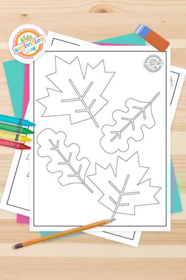Fall Leaf Coloring Pages Feature Image