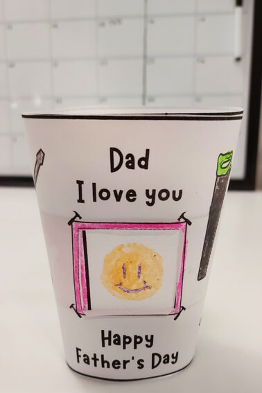 Fathers Day coffee cup craft
