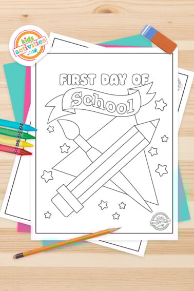 First Day of School Coloring Pages Feature Image