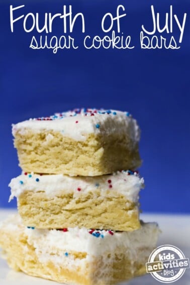 fourth of july sugar cookie bars
