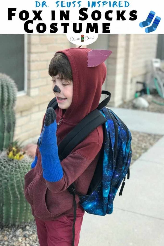 Fox in socks costume from Desert Chic