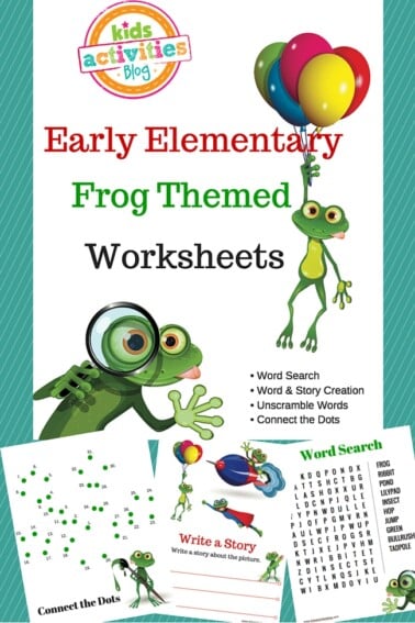 Printable Frog Themed Elementary Worksheets