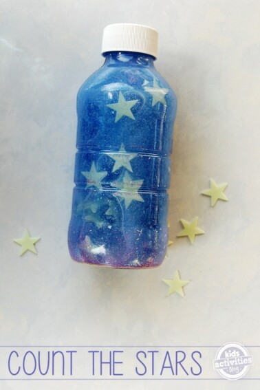 have your kids count the stars in the bottle as they go to sleep