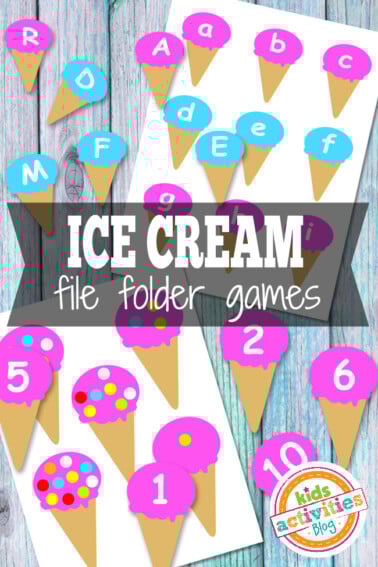 Ice Cream File Folder Games