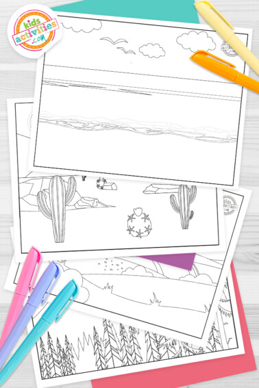 Landscape Coloring Pages Feature Image