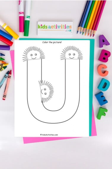 letter u coloring page