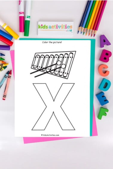 letter x coloring pages