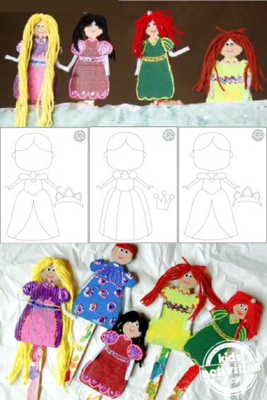 Princess-Paper-Doll-Puppets-with-Printable-Template-from-Kids-Activities-Blog