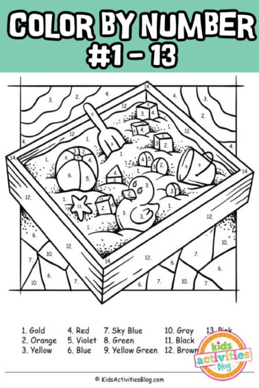 sandbox color by number