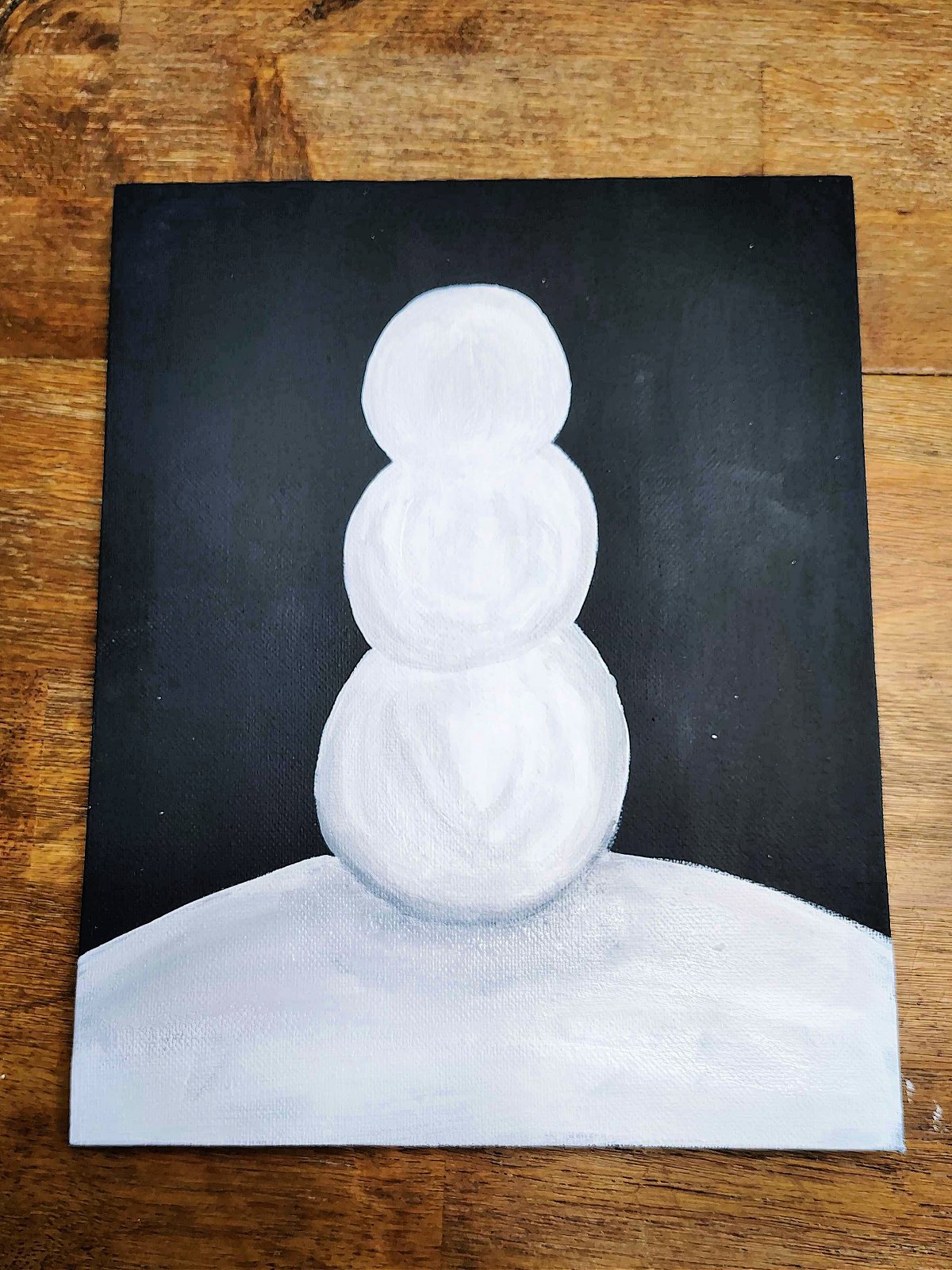 Snowman Craft- Step 4- detail added to the snowman's body- Kids Activities Blog