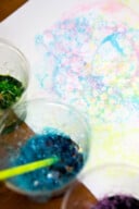 Soap Bubble Art - bubble painting activity for kids