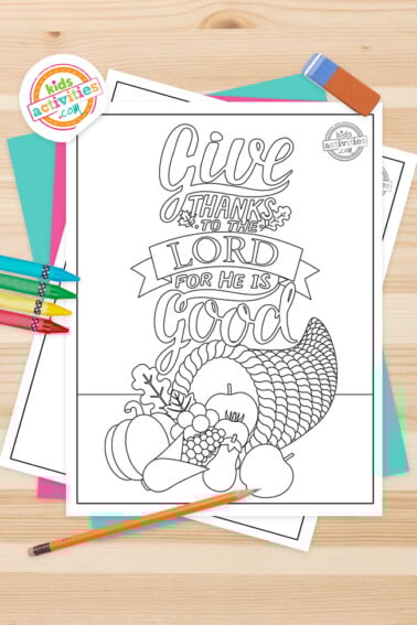 Sunday School Thanksgiving Coloring Pages Feature Image
