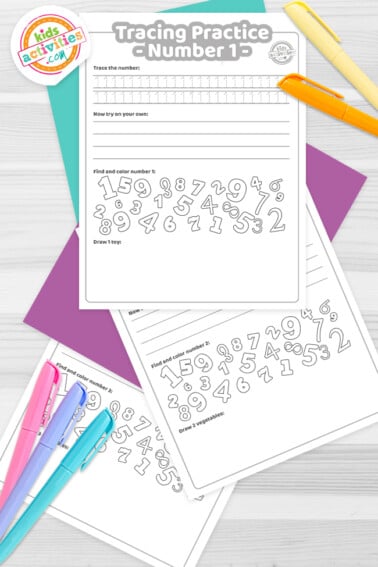 Tracing Practice Numbers Coloring Pages Feature Image