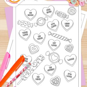 valentine heart coloring pages