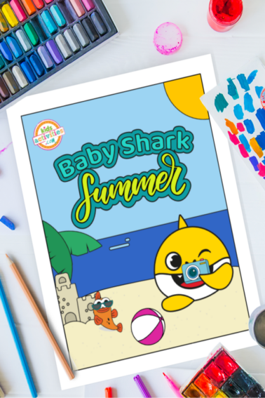 baby shark coloring page