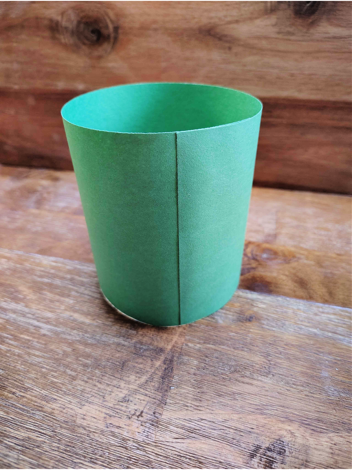 Christmas Tree Treat Bags- Step 2.5- Now you have a cylinder- Kids Activities Blog