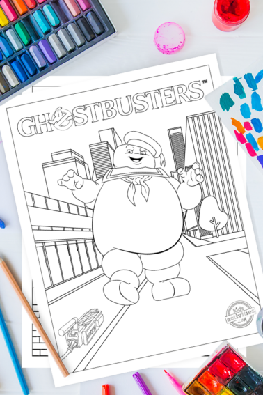 ghost buster coloring pages Sta-puff marshmallow man