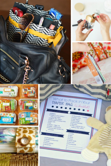 organization hacks for purses and diaper bags