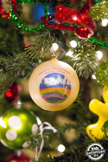 Turn Kids Artwork into a Christmas Ornament - Kids Activities Blog