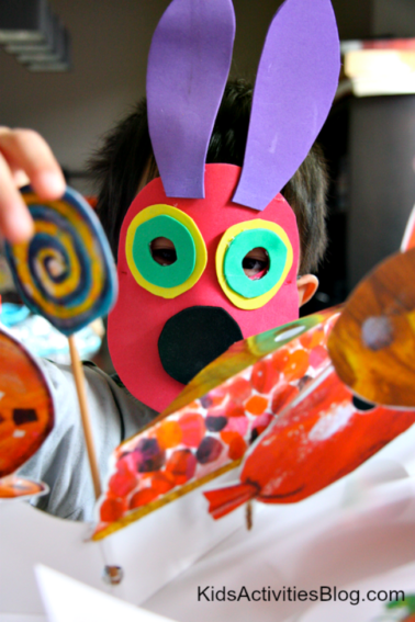 very hungry caterpillar no sew mask